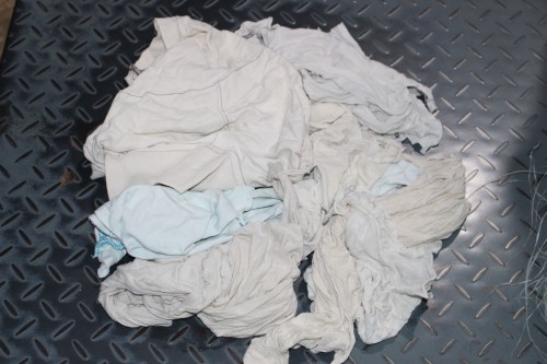 White Hosiery Rags – Washed with Color Stitching