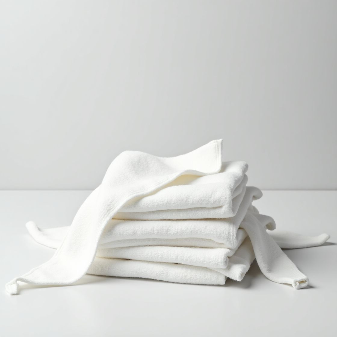 Premium White Cotton Cleaning Rags – Lint-Free and Absorbent